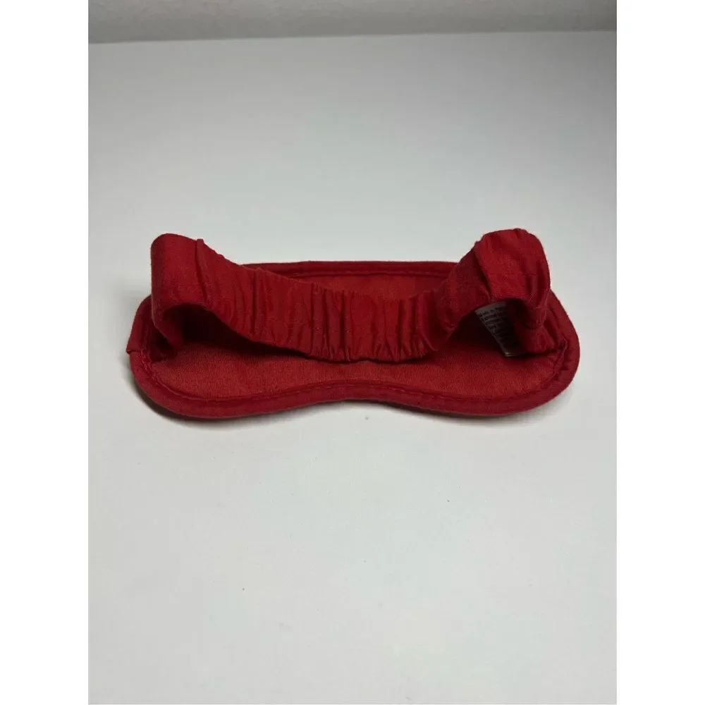 Victoria Secret PINK Eye Mask/Red and White Silver Logo Sherpa
